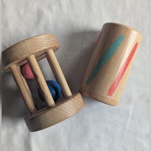 Colorful Wooden Rattle Toy for Babies